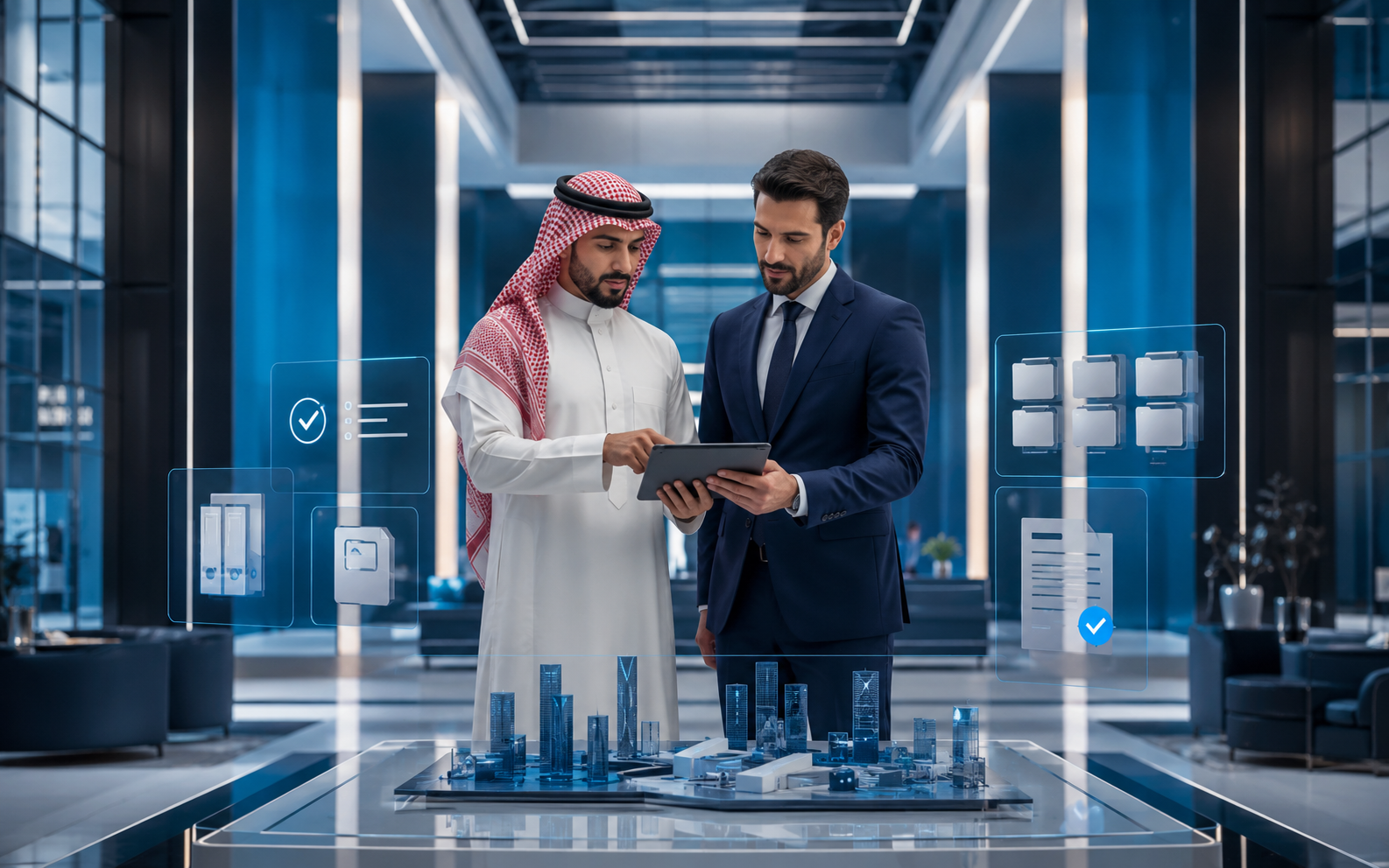 صورة تعبر عن تأسيس الشركات وبدء النشاط التجاري